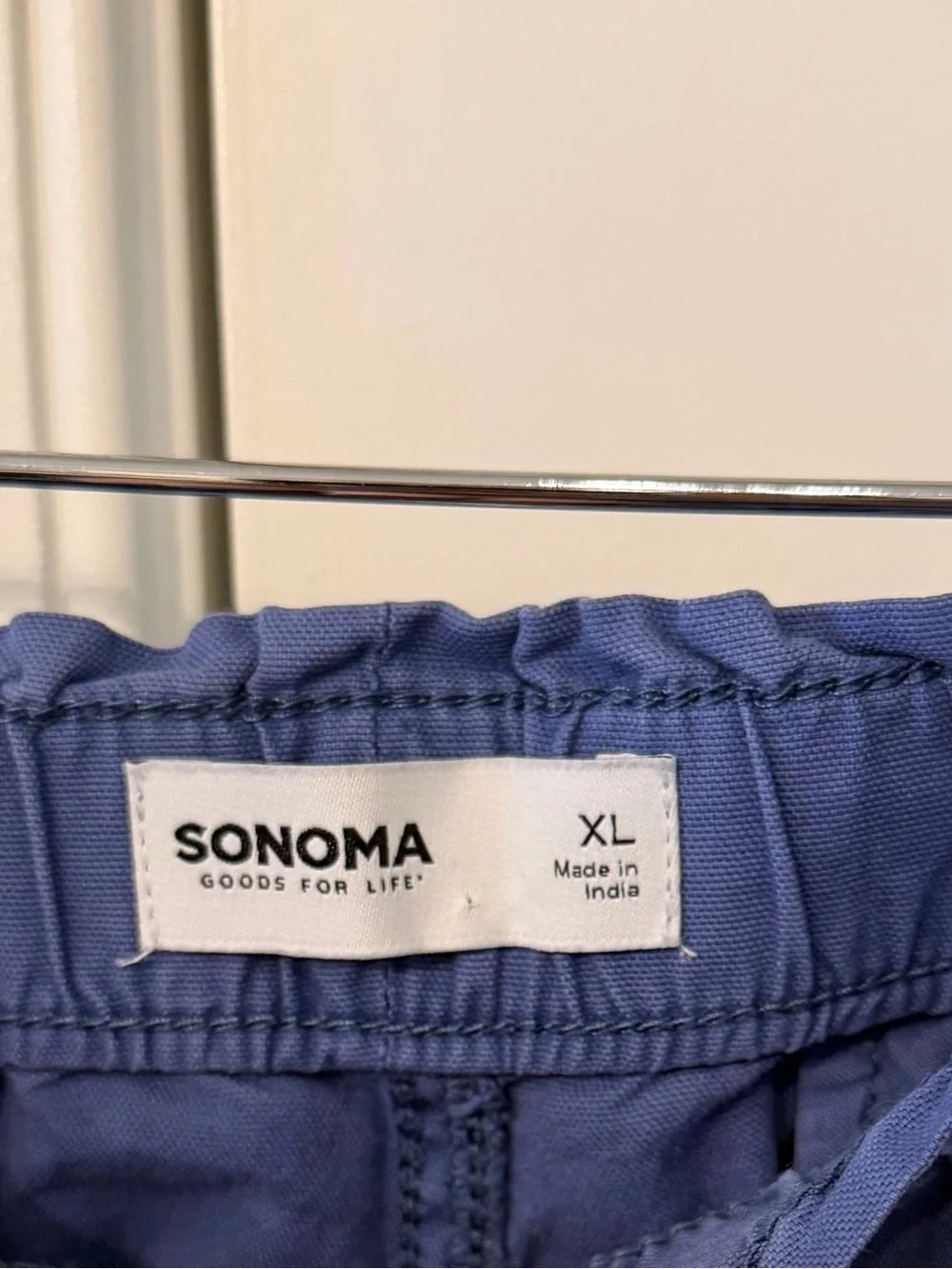 Sonoma XL Pull On Ankle Pants Blue Drawstring Cotton Blend Casual Crop Pants - Picture 4 of 6